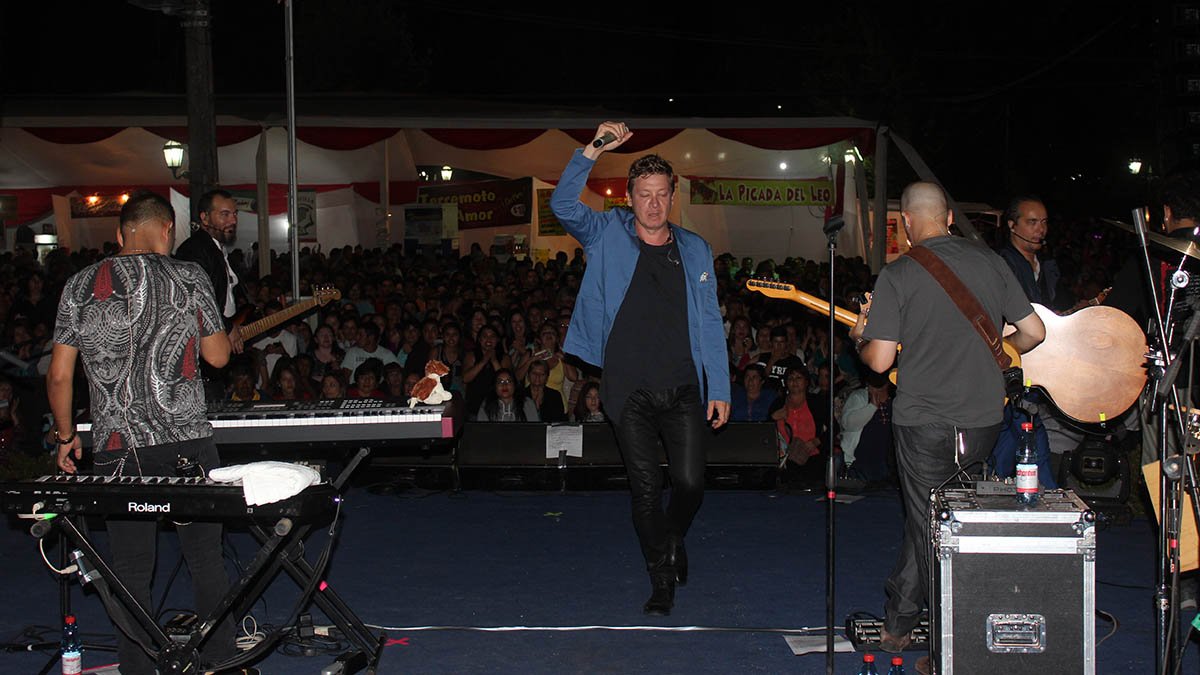 Natalino durante su presentación en la Fiesta de la Huma de Placilla, este mes. Foto: José Pinto.